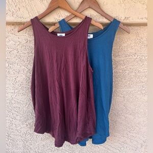 2 FOR 1 DEAL! Old Navy Women's Sleeveless Tops - Burgundy and Teal